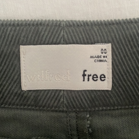 Aritzia green ribbed skirt button up high waisted skirt - Picture 6 of 6